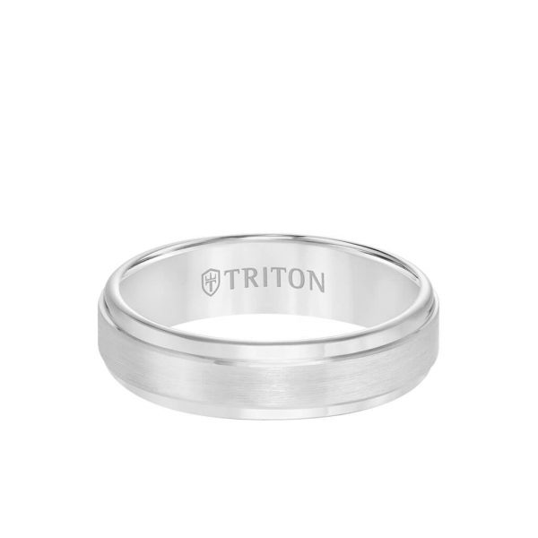 6MM White Tungsten Carbide Men's Ring
